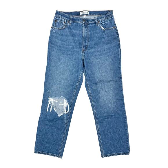 A&F | Women | The Ankle Straight Ultra High Rise Curve Love Denim Jeans | Sz 31 - Picture 2 of 16